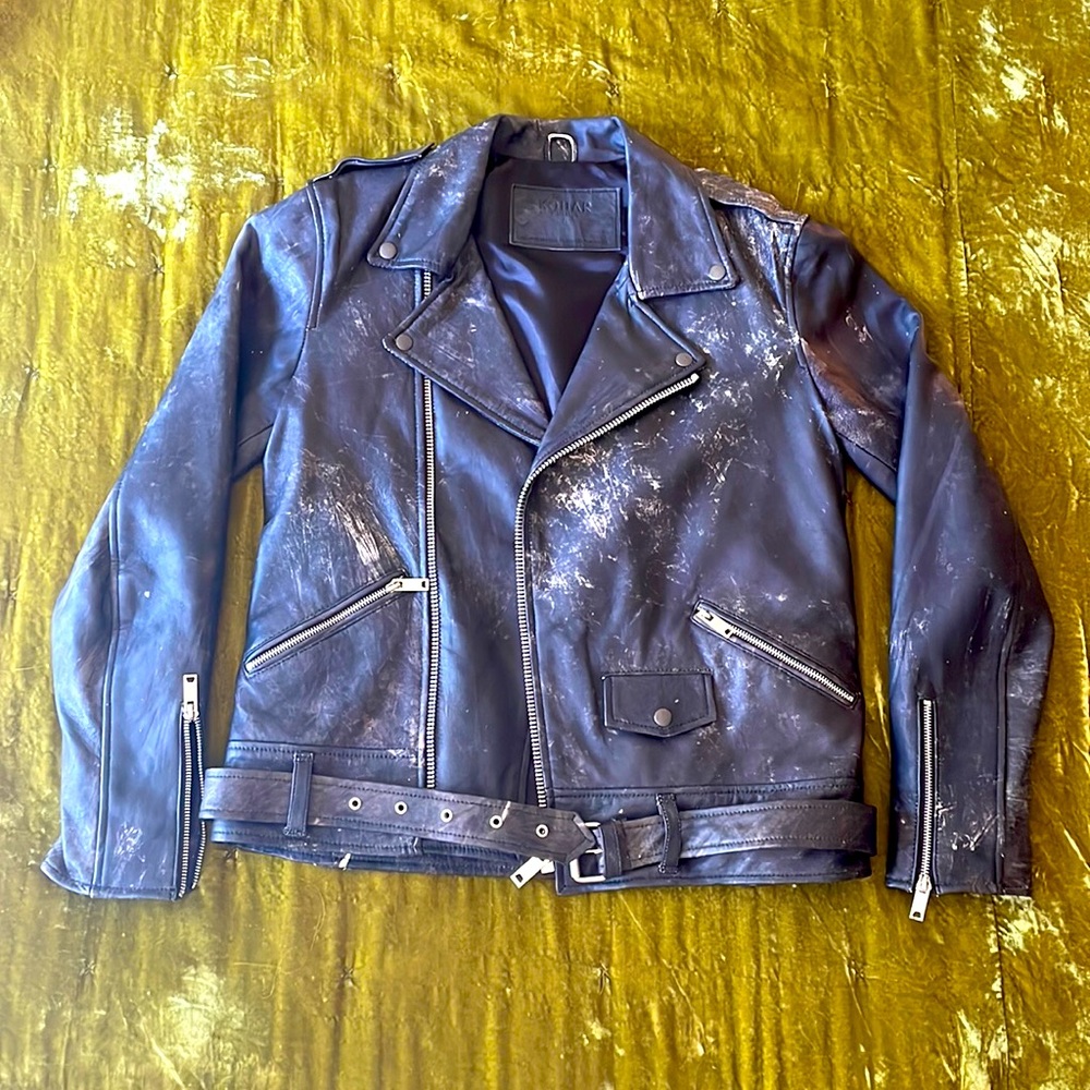 KOLLAR Distressed Leather Jacket!